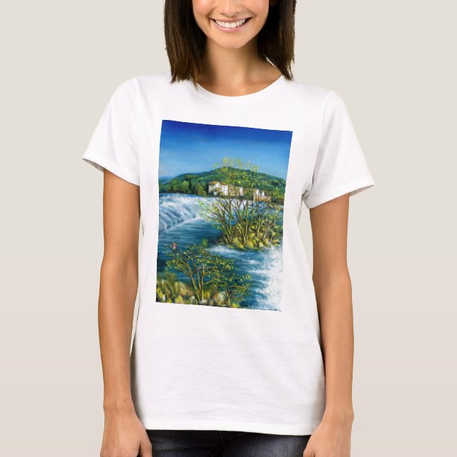 T-shirt ARNO RIVER À ROVEZZANO Florence Paysage toscan (Devant)