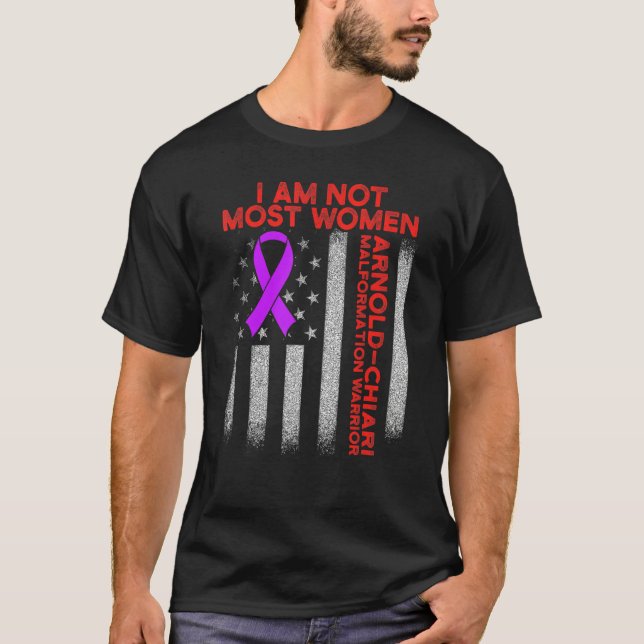 T-shirt Arnold Chiari Malformation Guerrier Amour Survivan (Devant)