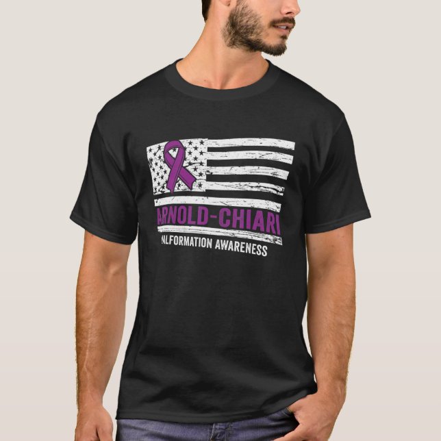 T-shirt Arnold Chiari Malformation Warrior Plan Awareness  (Devant)