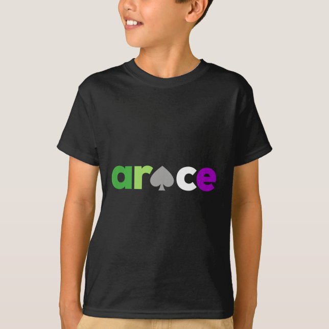 T-shirt Aro Ace Pride Spade, Lgbt Aroace, Lgbtq Aromantic (Devant)