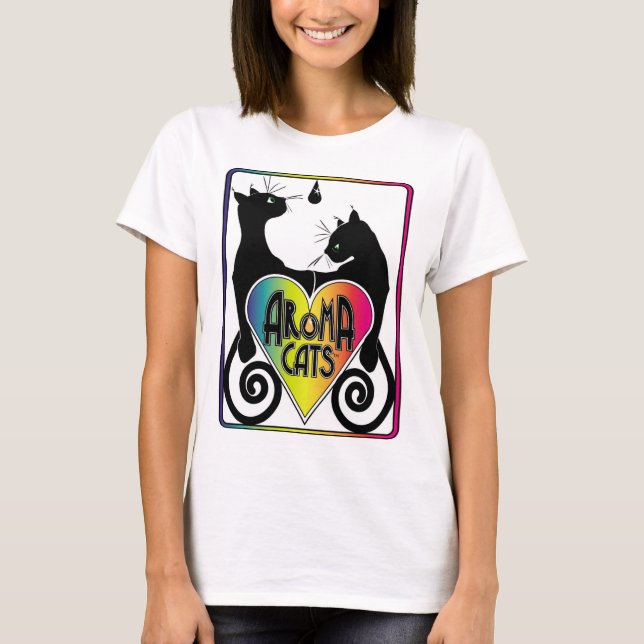 T-shirt Aroma cat (Devant)