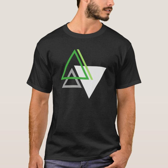 T-shirt Aromantic Aro Pride Subtle Geometric LGBTQ LGBT Ga (Devant)