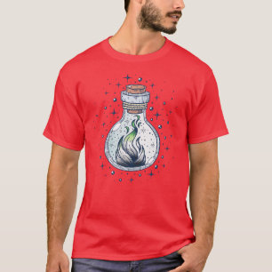 T-shirt Aromc Feu Occulte Bouteille LGBT Aro Pride Drapeau