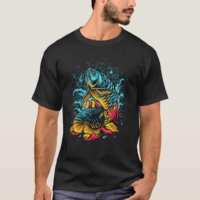 T-shirt Arowana Koi Carp Nishikigoi Fish (Devant)