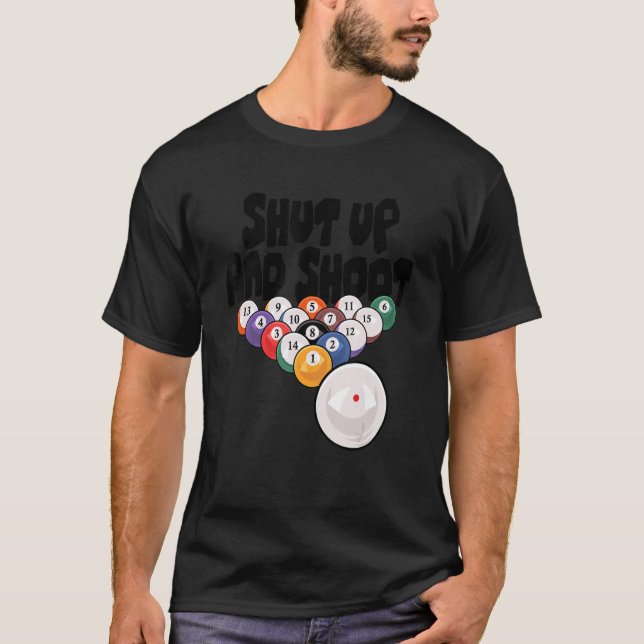 T-shirt Arrêt Et Tirer Billards Billard Lecteur Snooker Cu (Devant)