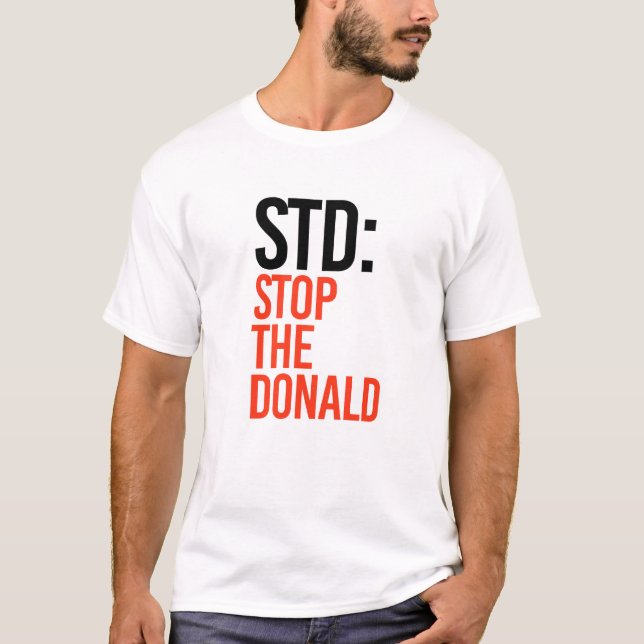 T-SHIRT ARRÊTE LE DONALD (Devant)