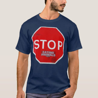 T-shirt Arrêter de manger Animaux végétariens signe de rou