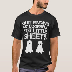 T-shirt Arrêter de sonner ma sonnette de porte Petites feu