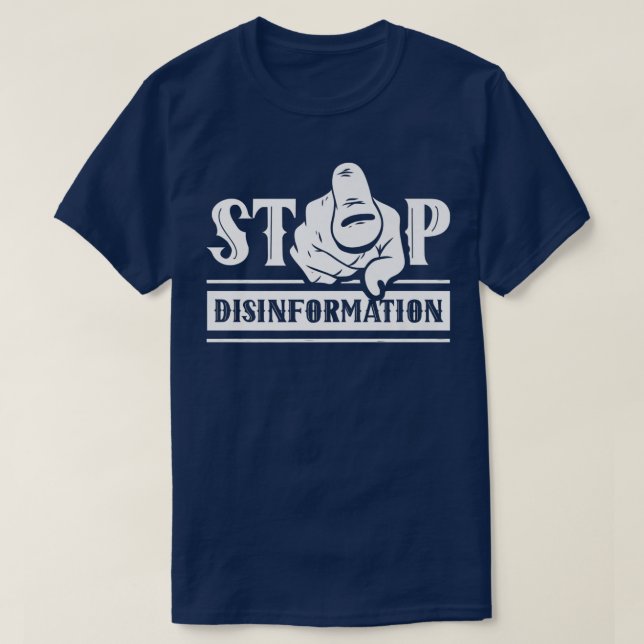 T-shirt Arrêter la désinformation Liberté de la presse Jou (Design devant)