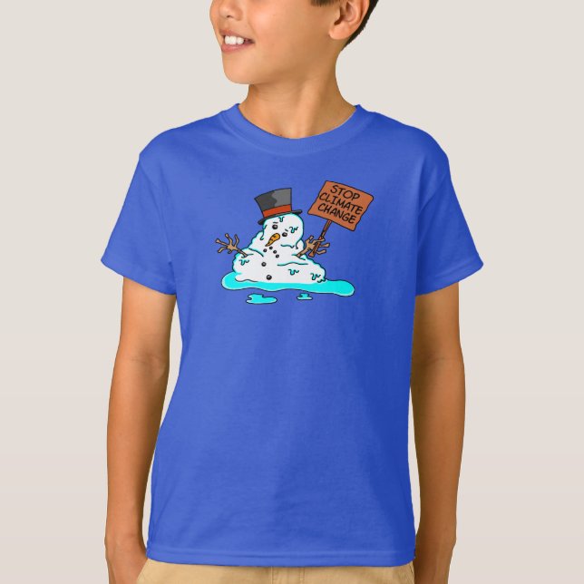 T-shirt Arrêter la fonte des neiges du changement climatiq (Devant)
