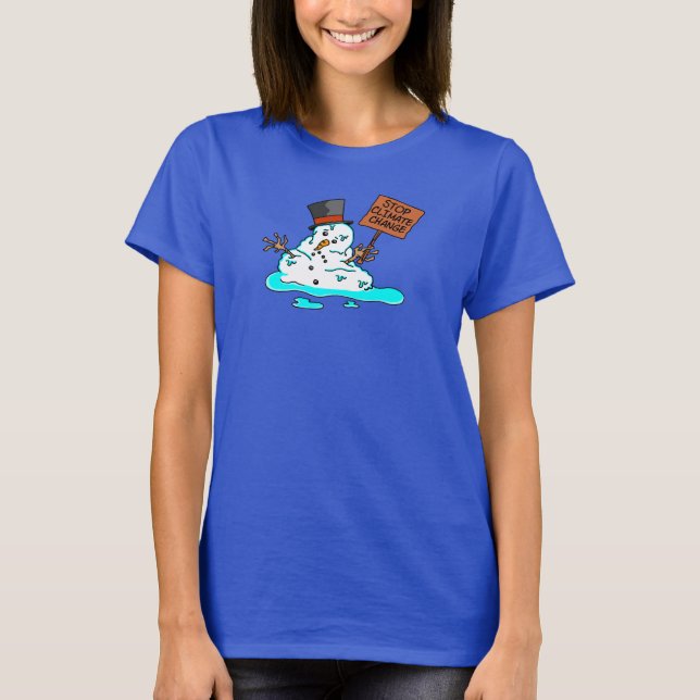 T-shirt Arrêter la fonte des neiges du changement climatiq (Devant)