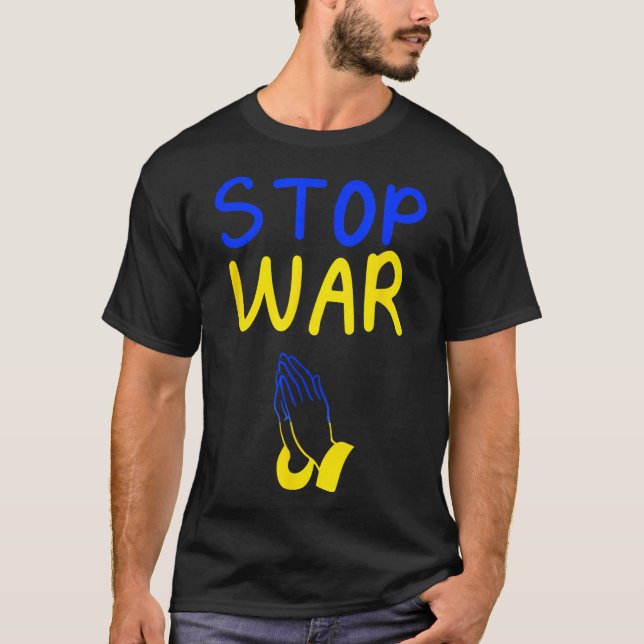 T-shirt Arrêter la guerre avec l'Ukraine (Devant)