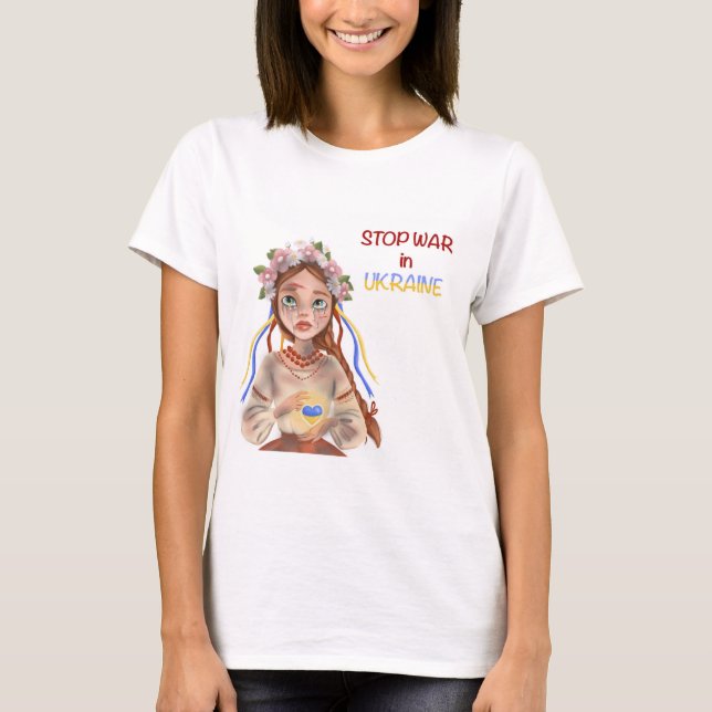 T-shirt arrêter la guerre en Ukraine (Devant)