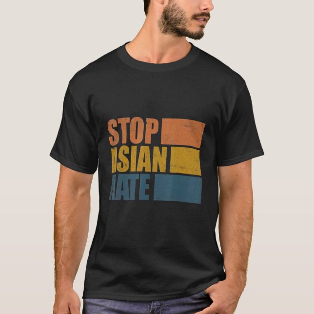 T-shirt Arrêter la haine asiatique (Devant)