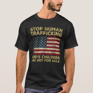 T-shirt Arrêter la traite des êtres humains Dieu n'est pas