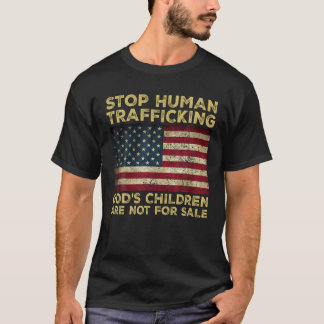 T-shirt Arrêter la traite des êtres humains Dieu n'est pas