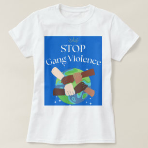 T-shirt Arrêter la violence des gangs mains liées