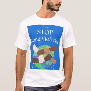 T-shirt Arrêter la violence des gangs mains liées