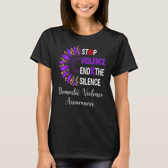 T-shirt Arrêter la violence mettre fin au silence Violence (Devant)