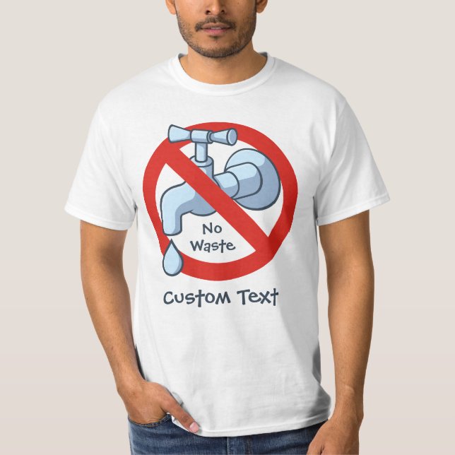 T-shirt Arrêter les déchets d'eau (Devant)