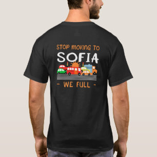 T-shirt Arrêtez De Déménager À Sofia Nous Plein Bulgarie H