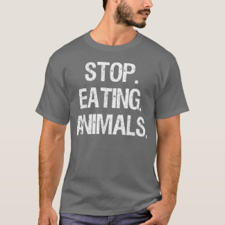 T-shirt Arrêtez de manger des amis animaux végans végétari