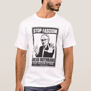 T-shirt Arrêtez la chemise de Rothbard lue par fascisme