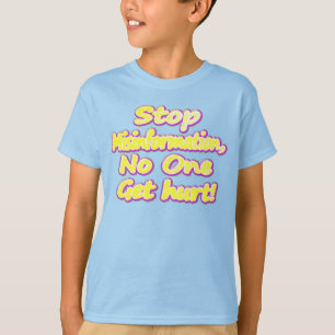 T-shirt "Arrêtez la désinformation" Conception mignonne. C