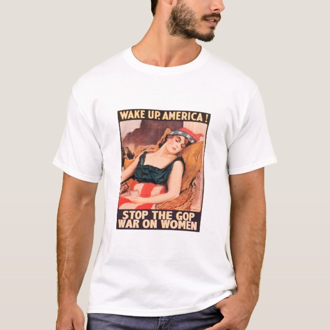 T-shirt Arrêtez la guerre de GOP sur des femmes (Devant)