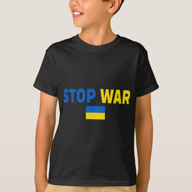 T-shirt Arrêtez la Première Guerre mondiale avec l'Ukraine (Devant)