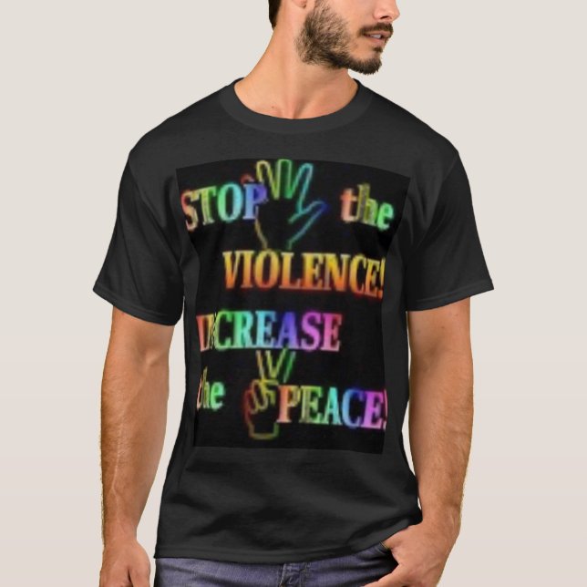 T-shirt Arrêtez la violence (Devant)