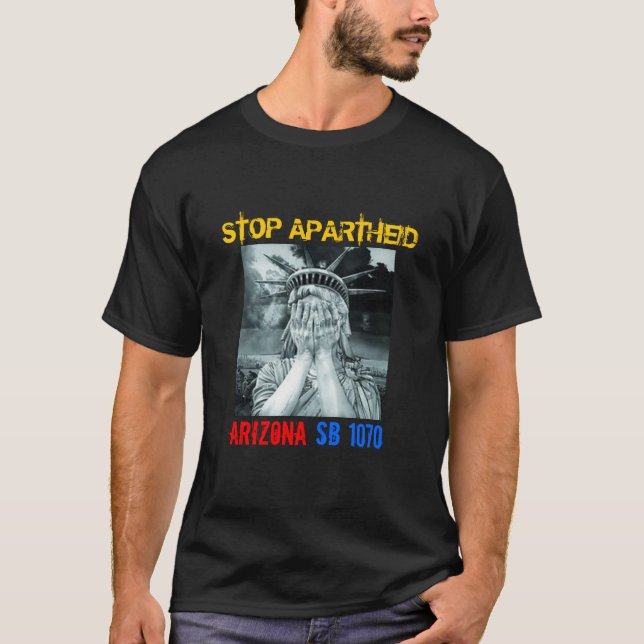 T-shirt Arrêtez l'apartheid (Devant)