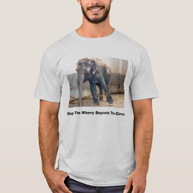 T-shirt Arrêtez le boycott de misère le cirque (Devant)