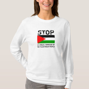 T-SHIRT ARRÊTEZ LE GÉNOCIDE D'US-ISRAELI DES PERSONNES