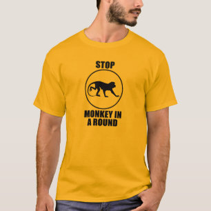 T-shirt Arrêtez le singe dans un rond