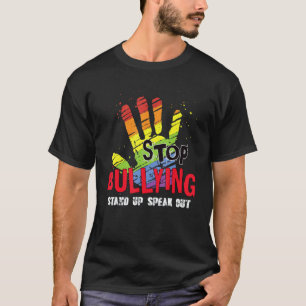 T-shirt Arrêtez le soutien de la main de harcèlement, leve