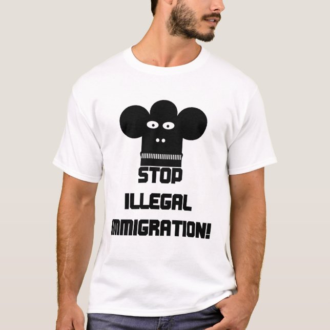 T-shirt Arrêtez l'immigration illégale ! (Devant)