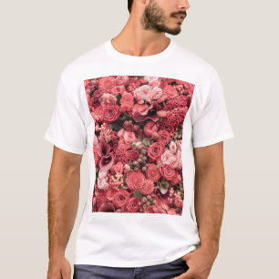 T-shirt Arrière - plan abstrait fleuri rapproché.