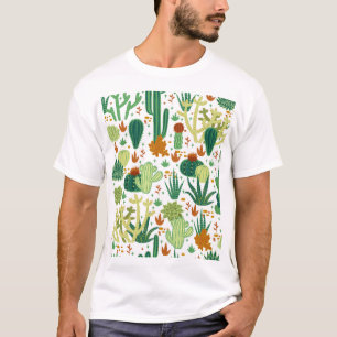T-shirt Arrière - plan blanc cactus : Graphiques Vintages.