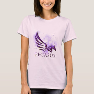 T-shirt Arrière - plan cosmique de Pegasus pourpre ailé