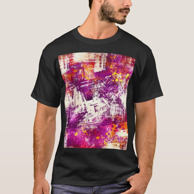 T-shirt Arrière - plan de blocs Abstraits foncés (Devant)