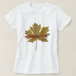T-shirt Arrière-plan de la feuille d'automne texte "MERCI"