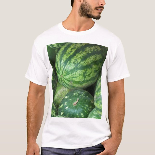 T-shirt Arrière - plan de pastèque (Devant)