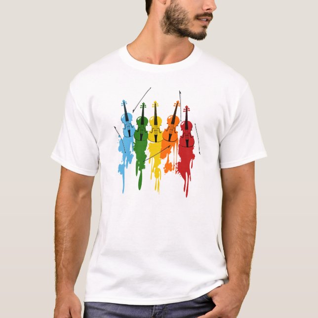 T-shirt Arrière - plan de violons (Devant)