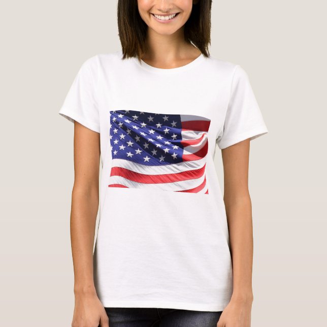 T-shirt ARRIÈRE - PLAN du drapeau américain (Devant)