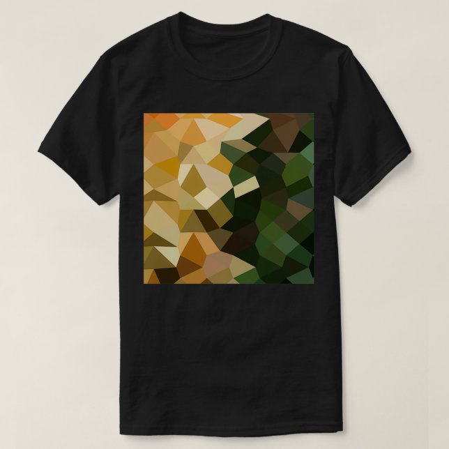 T-shirt Arrière - plan en bronze jaune Abstrait faible en  (Design devant)