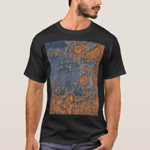 T-shirt Arrière - plan en métal rouillé texturé.