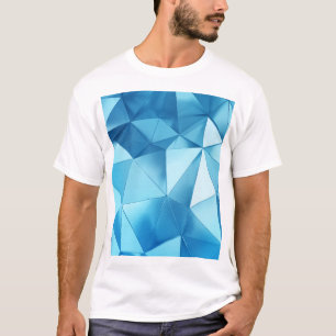 T-shirt Arrière - plan géométrique à trois dimensions, ble
