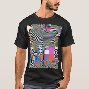 T-shirt Arrière - plan géométrique Abstrait numérique dyna