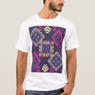 T-shirt Arrière - plan géométrique tribal, primitif.
